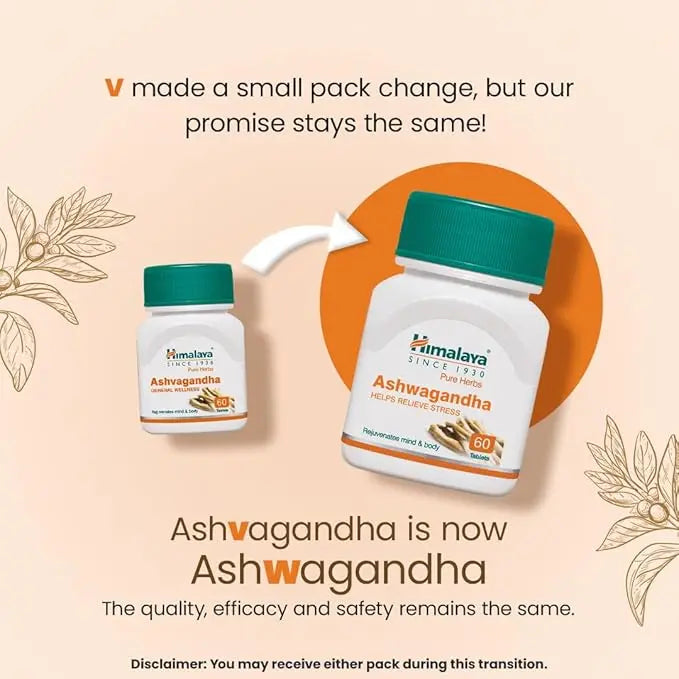 Himalaya Ashwagandha Tablets – Rejuvenates Mind & Body