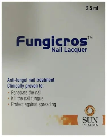 Fungicros Nail Lacquer 2.5ml - Amorolfine-Based Anti-Fungal Nail Treatment for Fungal Infections