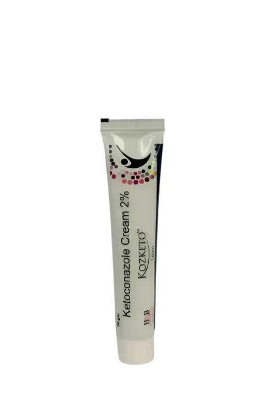 Ketoconazole Cream 2% tube on a white background
