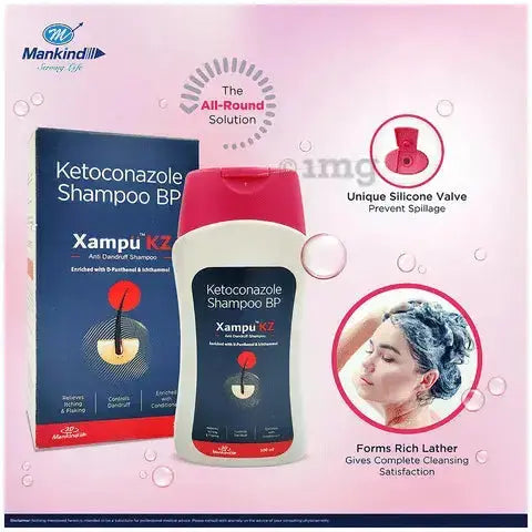 Xampu KZ Anti Dandruff Shampoo 100ml – Herbal Formula for Flake-Free, Healthy Scalp - USA Wholesale Trade