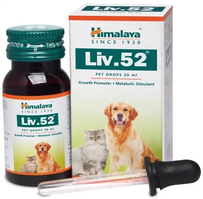 Himalaya Liv.52 Pet Drops - Pack of 2 (30ml Each) | Liver Support for Dogs & Cats | Appetite & Recovery Tonic | Pack of 1