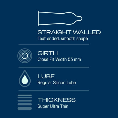 Durex Invisible Condoms | Ultra Thin Condom,10s | Valentine's Special