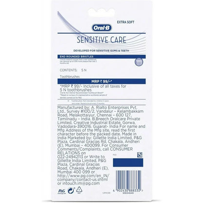 Oral-B Sensitive & Gums, Value Pack 5 ct., Extra Soft, Pack of 2