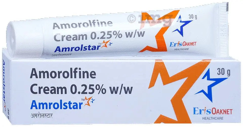 Amrolstar Cream 30g | Anti-Fungal Cream with Amorolfine for Fungal Skin Infections