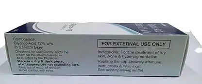 Glyco-12 Cream 30gm (Pack of 2) | Glycolic Acid Skin Cream for Dark Spots, Pigmentation & Acne Scars - USA Wholesale Trade