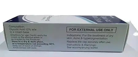 Glyco-12 Cream 30gm (Pack of 2) | Glycolic Acid Skin Cream for Dark Spots, Pigmentation & Acne Scars - USA Wholesale Trade