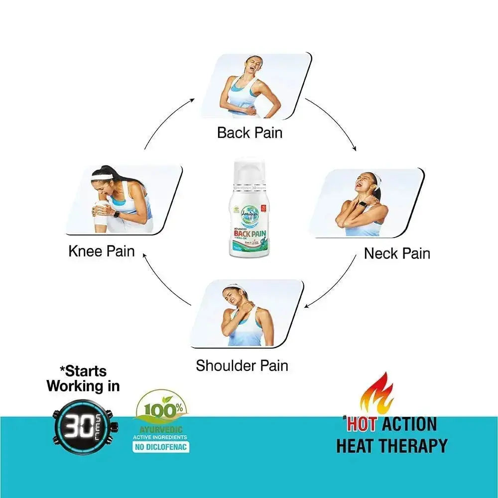 Amrutanjan Back Pain Roll-On – 50ml Each (Pack of 2) | Fast Relief from Back, Muscle & Joint Pain USA Wholesale Trade