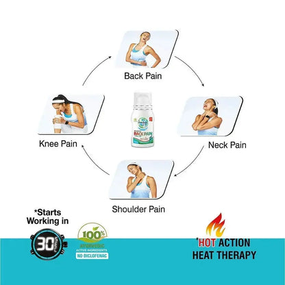 Amrutanjan Back Pain Roll-On – 50ml Each (Pack of 2) | Fast Relief from Back, Muscle & Joint Pain USA Wholesale Trade