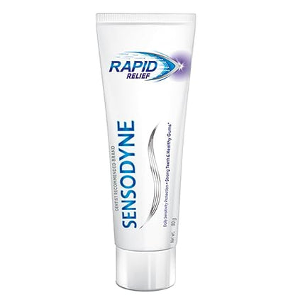 Sensodyne Rapid Relief Toothpaste – 80g | Fast Sensitivity Relief | Dentist Recommended | Fresh Taste