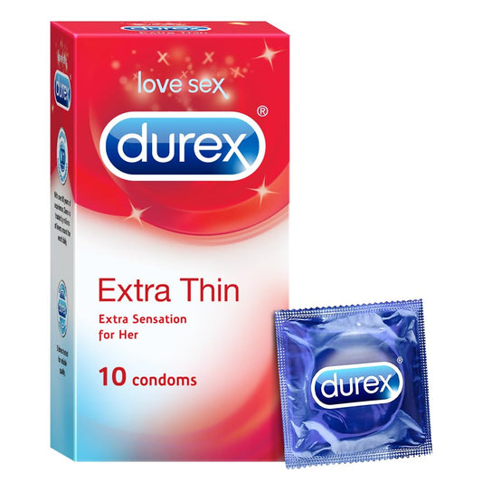 Durex Condoms, Extra Thin - 10 Count | Pack of 1
