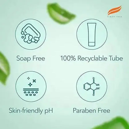 Himalaya Aloe Vera Face Wash 50ml | Herbal Moisturizing Cleanser with Cucumber & Vitamin E | Soap-Free Hydrating Skincare - USA Wholesale Trade