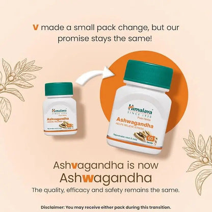 Himalaya Ashwagandha Tablets – Rejuvenates Mind & Body