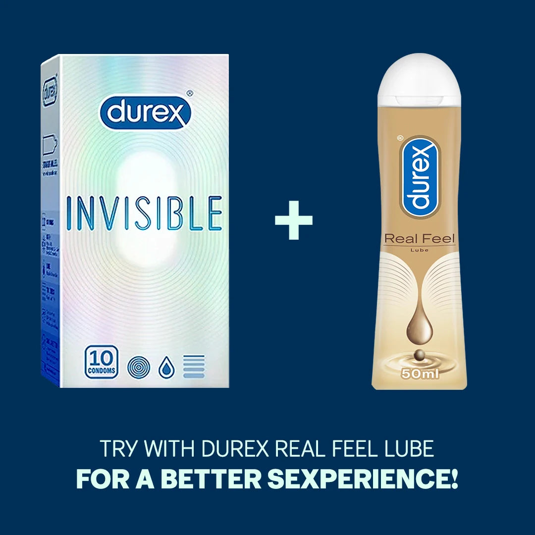 Durex Invisible Condoms | Ultra Thin Condom,10s | Valentine's Special