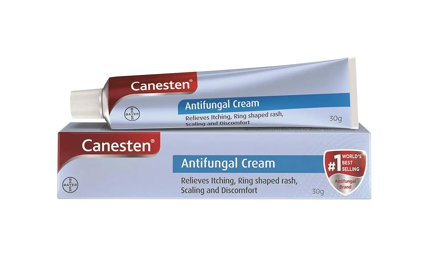 Canesten 1% Anti-Fungal Cream 30gm | Relieves Itching, Ringworm, Rash & Skin Discomfort