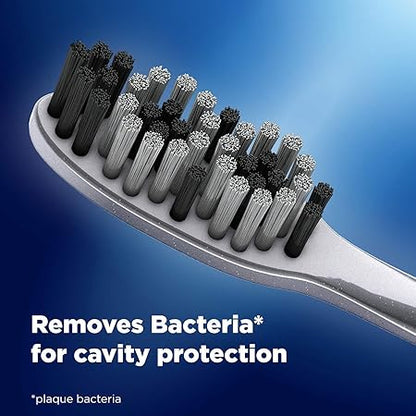 Oral-B Cavity Defense 123 Black Toothbrush – Medium | Pack of 4 | Effective Plaque Removal