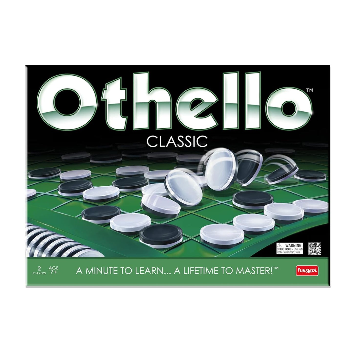 Funskool Othello Classic Strategy Board Game | 2-Player Educational Family Game for Ages 7+