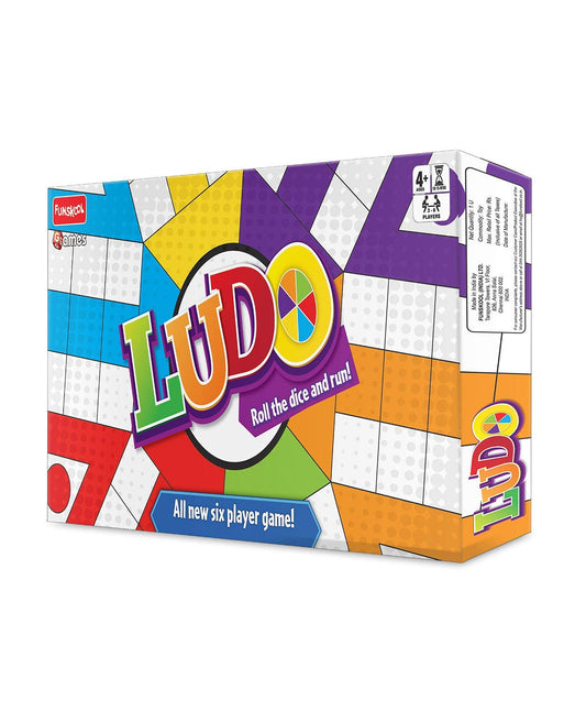 Funskool Games, Ludo 2018, The Classic startegy Game Board, Unique 6 Player Game, Kids and Family, 2-6 Players, Ages 4 and Above