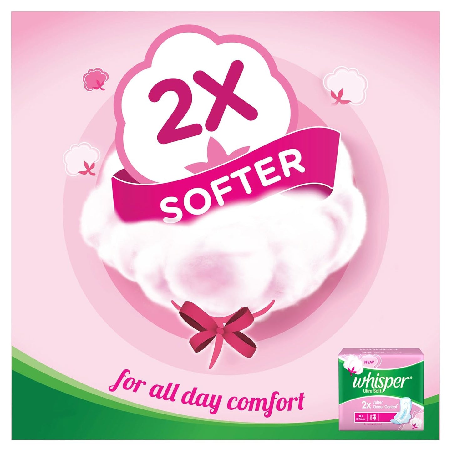 Whisper Ultra Soft XL Plus Sanitary Pads Pack of 15