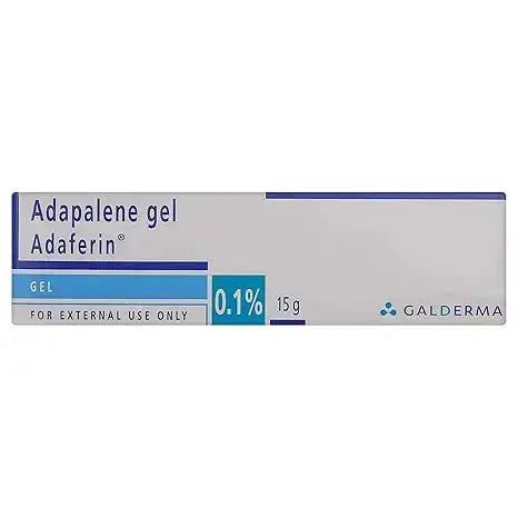 Adaferin Adapalene Gel 0.1% – 15g (Pack of 2) | Retinoid Acne Treatment for Face, Blackheads & Clogged Pores USA Wholesale Trade