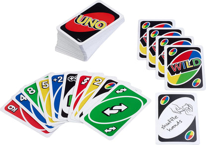 UNO Playing Card Game by Mattel, 112 Cards, Multicolor (Age 7+) Free Ship