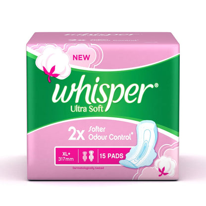 Whisper Ultra Soft XL Plus Sanitary Pads Pack of 15