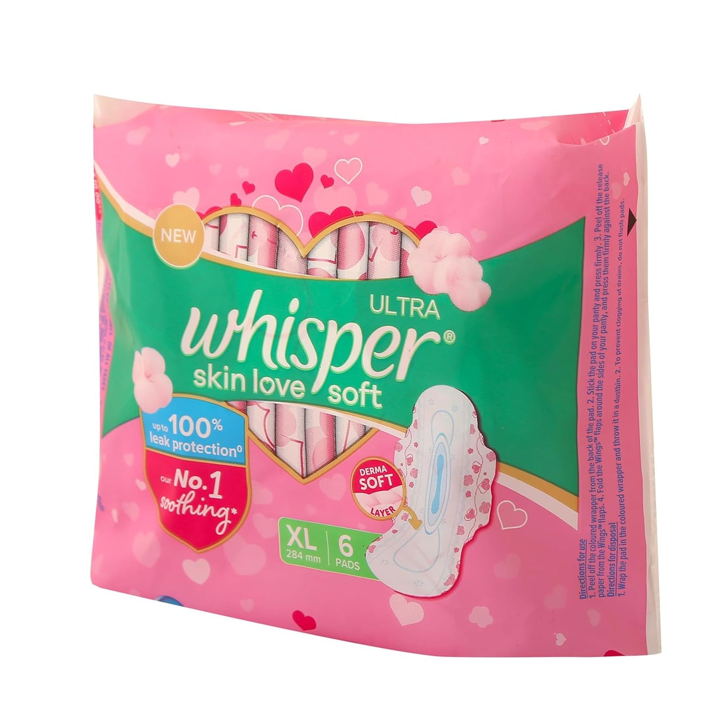Whisper Ultra Soft Sanitary Pads for Women - XL (6 Pads) | USA Wholesale Trade | Free Shipping