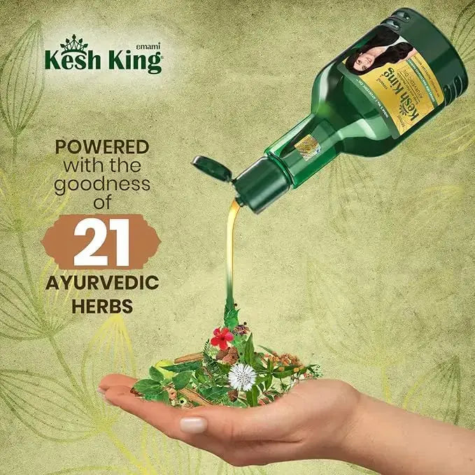 Kesh King Ayurvedic Hair Oil 300ml | Anti-Hair Fall Oil with 21 Herbs for Strong, Thick & Healthy Hair - USA Wholesale Trade