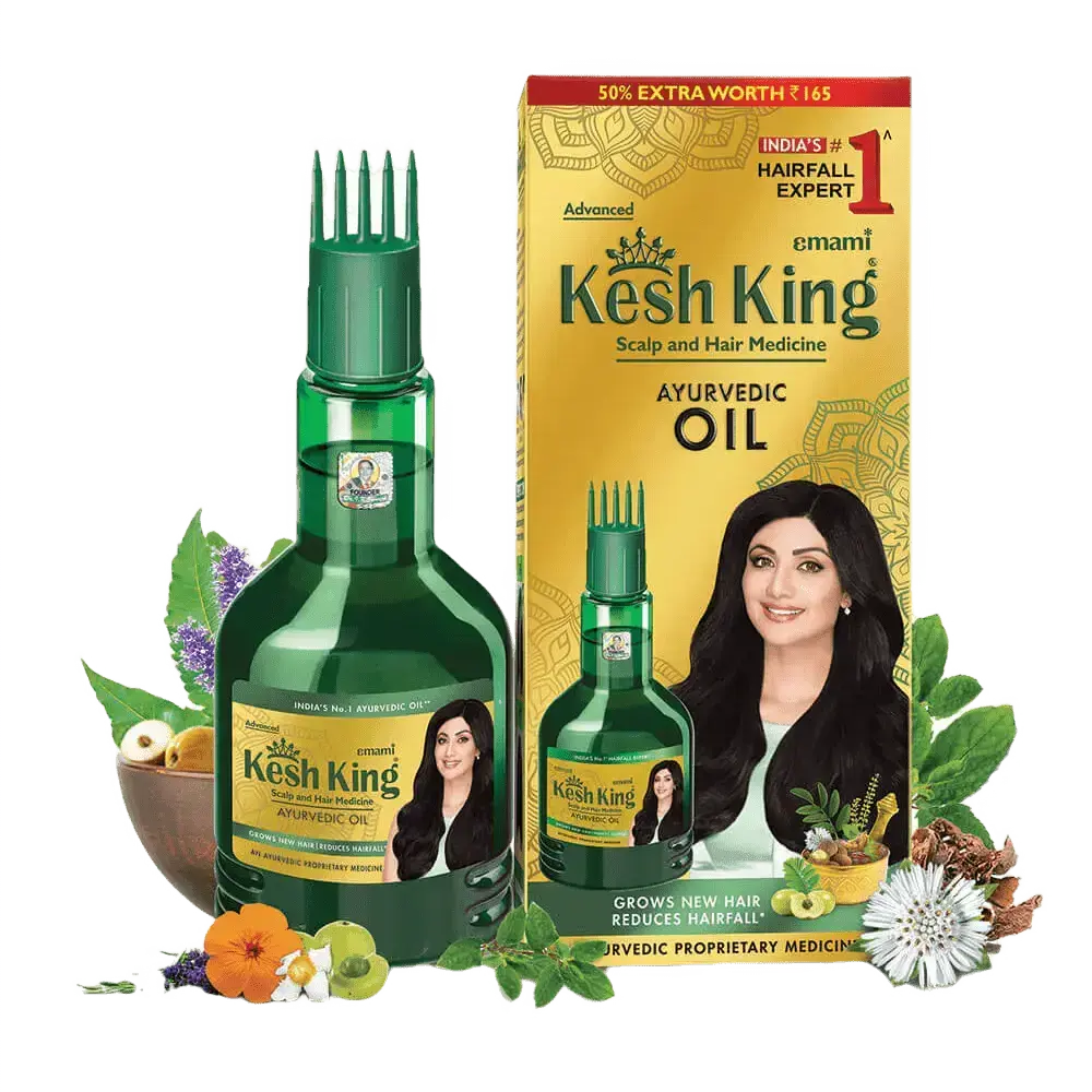 Kesh King Ayurvedic Hair Oil 300ml | Anti-Hair Fall Oil with 21 Herbs for Strong, Thick & Healthy Hair - USA Wholesale Trade