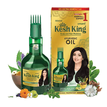 Kesh King Ayurvedic Hair Oil 300ml | Anti-Hair Fall Oil with 21 Herbs for Strong, Thick & Healthy Hair - USA Wholesale Trade
