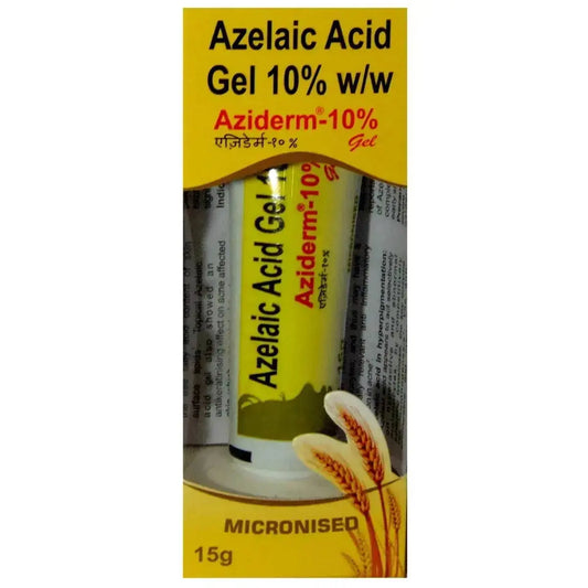 Aziderm 10% Azelaic Acid Gel – 15g (Pack of 2) | Acne & Hyperpigmentation Treatment for Oily & Acne-Prone Skin USA Wholesale Trade