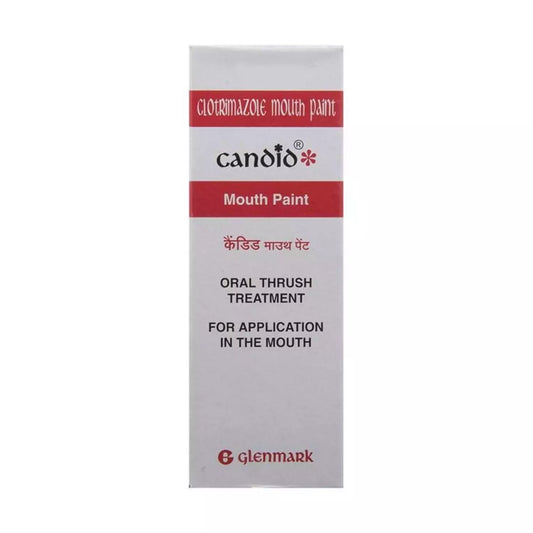 Candid mouth paint packaging with Glenmark branding on a white background