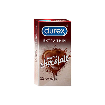 Durex Extra Thin Intense Chocolate Flavoured - 12 Condoms | Pack of 1