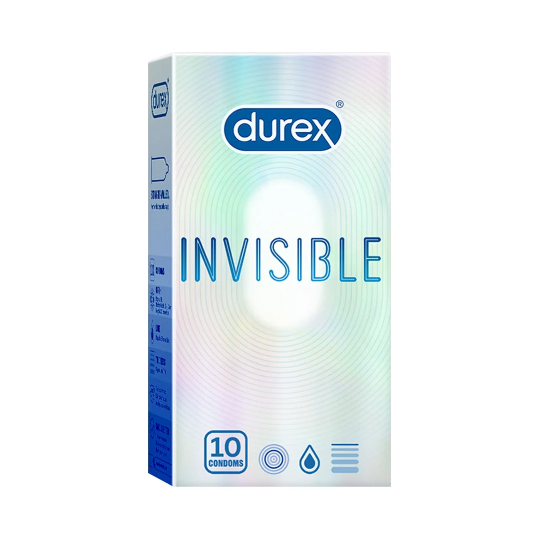 Durex Invisible condom packaging on a white background