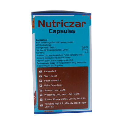 Nutriczar Capsules – Moringa & Spirulina (60 Capsules)