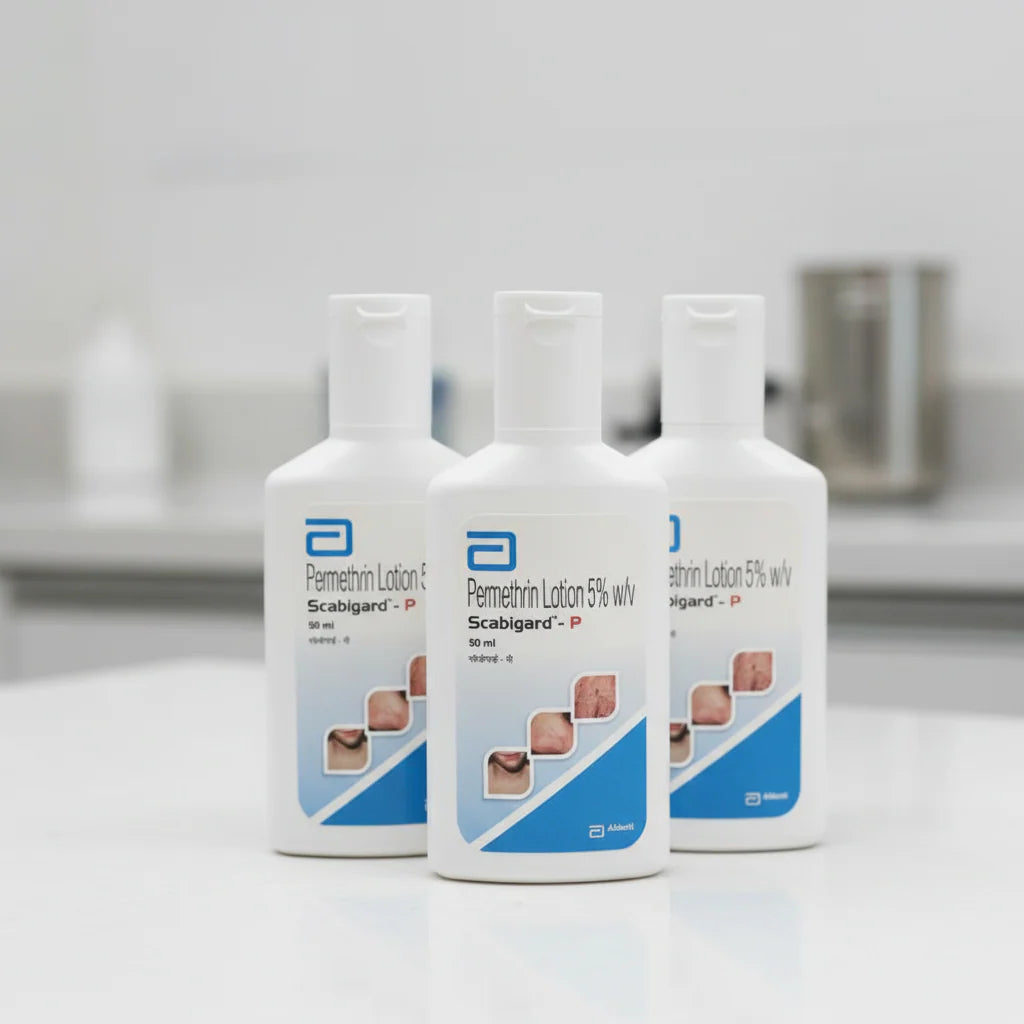 “Scabigard-P Permethrin 5% Lotion 50ml Pack of 5 – Scabies Treatment”