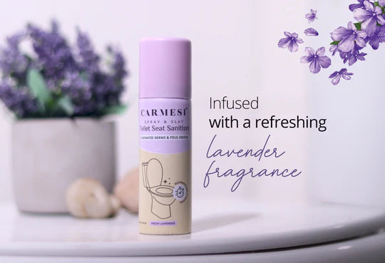Carmesi Toilet Seat Sanitizer | Instant Hygiene Spray | Travel-Friendly