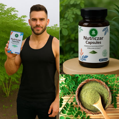 Nutriczar Capsules – Moringa & Spirulina (60 Capsules)