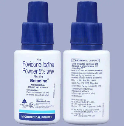 Betadine Antiseptic Powder 10g – Pack of 2 | Povidone Iodine 2.5% | Wound Healing & Infection Protection USA Wholesale Trade
