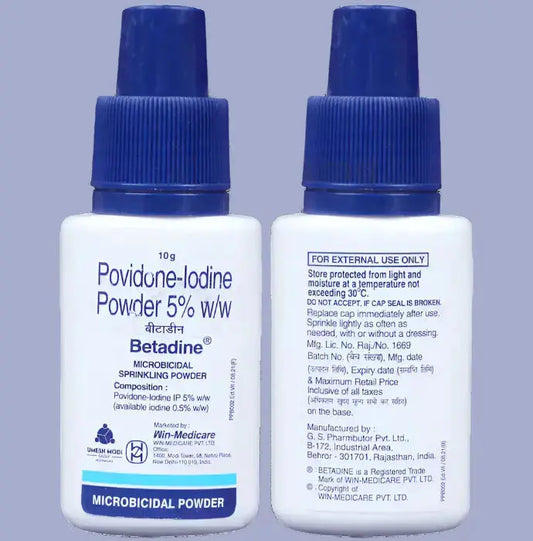 Betadine Antiseptic Powder 10g – Pack of 2 | Povidone Iodine 2.5% | Wound Healing & Infection Protection USA Wholesale Trade