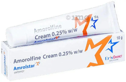 Amrolstar Cream 10g (Pack of 2) – Fast-Acting Antifungal & Anti-Inflammatory Cream with Amorolofine USA Wholesale Trade