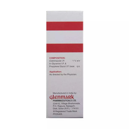 Glenmark Pharmaceuticals Ltd. product packaging with red and white design on a white background