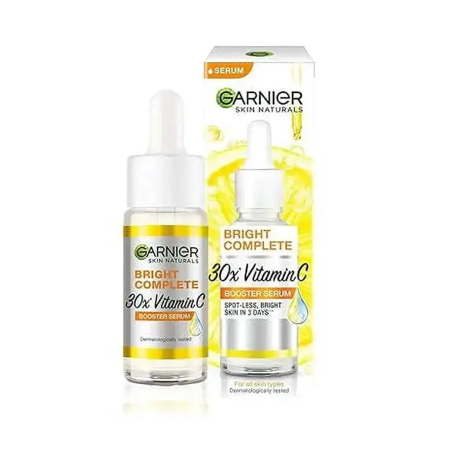 Garnier Bright Complete 30X Vitamin C Booster Serum 15 ml | Lightweight Gel for Brightening & Spot Reduction - USA Wholesale Trade