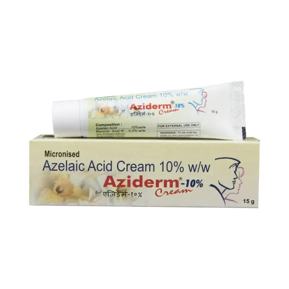 Aziderm 10% Azelaic Acid Cream – 15g (Pack of 2) | Acne & Hyperpigmentation Treatment for Oily & Acne-Prone Skin USA Wholesale Trade