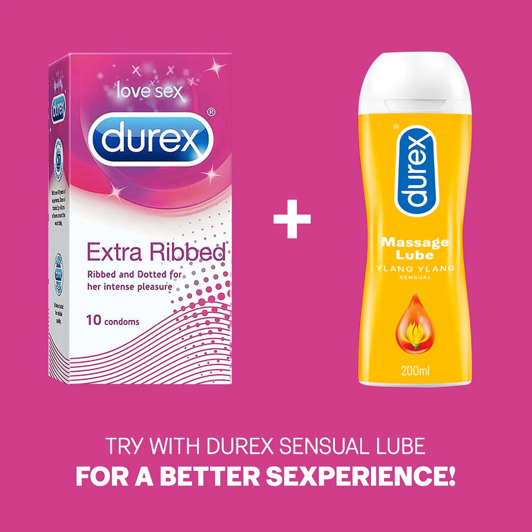Durex Extra Ribbed – Pack of 10 Condoms | Pack of 1