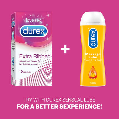 Durex Extra Ribbed – Pack of 10 Condoms | Pack of 1