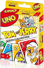 UNO Tom & Jerry card game box with colorful design